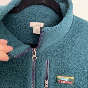 L.L.Bean Teal Quarter Zip Fleece size XL